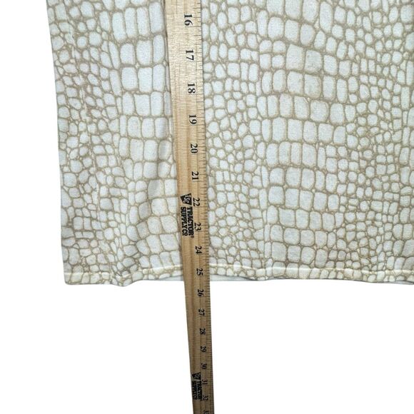 J. McLaughlin Tan Neutral Alligator Animal Print Sweater Size M Quiet Luxury - Picture 6 of 6